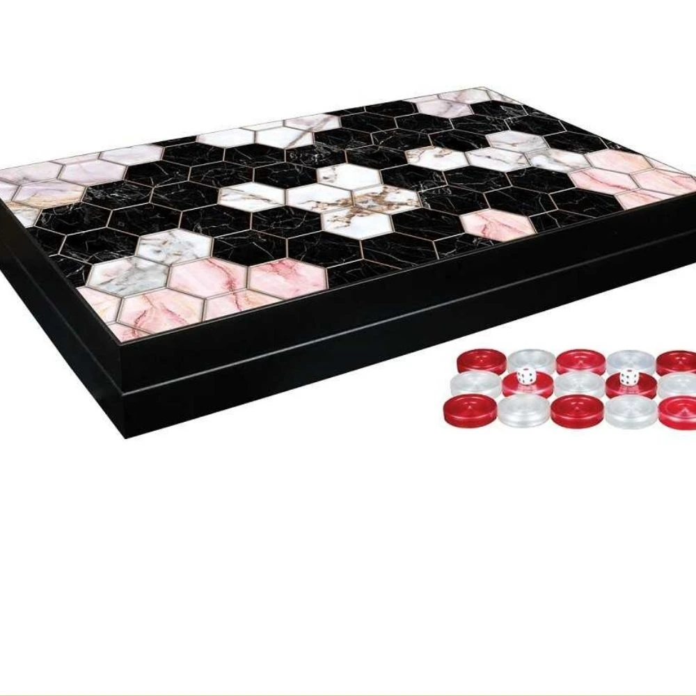 Honeycomb Marble Backgammon Set Large Size Board Games Adult Games For Birthday Gift Luxe Wooden - Board Game - AliExpress