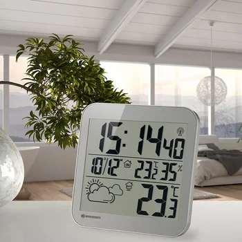

Wall Clock Bresser MyTime LCD, silvery