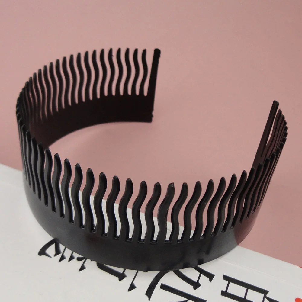 Пластиковый гребешок для волос. 10 шт. Размеры 4х24 см. 60 зубчиков|comb headband|side combheadband