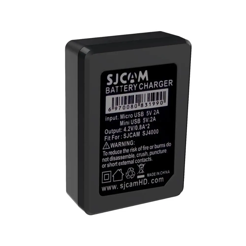 Двойное зарядное устройство SJ4000 с usb кабелем для экшн камеры SJCAM SJ4000AIR SJ5000X SJ5000 Plus