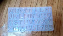 DIY de fundición molde Outgeek atrás números alfabeto molde de fundición para joyas invertido carta molde para fabricar joyas DIY pastel de azúcar artesanal
