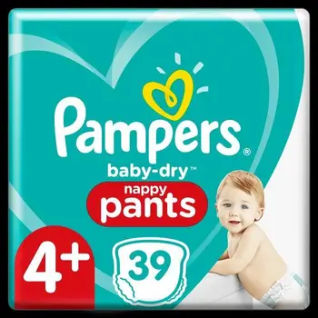 

Pampers Baby-Dry Pants Diapers Size 4 +, 39 panties