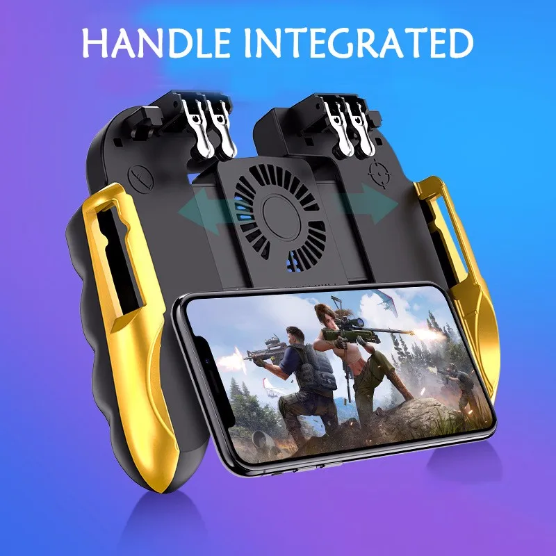 Игровой контроллер PUBG геймпад джойстик охлаждающий вентилятор зарядка H9 шесть пальцев триггер стрельба геймпад для IOS Android мобильный телефон