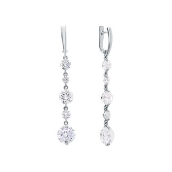 

Silver earrings with cubic zirconium sunlight sample 925