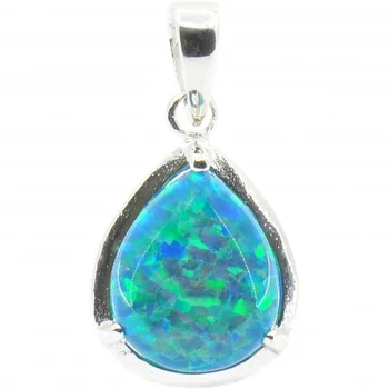 

Silver Wings pendant with silver Opals