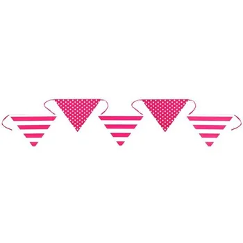 

Lunar pennants and fuchsia stripe for birthday party decoration, communions, anniversaries, children