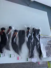 Mechones de pelo liso brasileño con cierre, cabello humano Remy de 30 pulgadas, Color Natural, 3 mechones