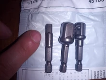 Juego de llaves de vástago hexagonal para taladro eléctrico, 3 uds., taladro para enchufes, adaptador de extensión de broca, 1/4, 3/8, 1/2