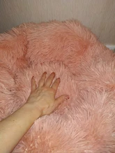 Larga Oso de felpa esponjoso cama de perro que afirma perro camas Donut ronda gato perro Banco caliente de Chihuahua gran alfombra mascota suministros