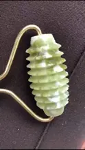 Rodillo masajeador Facial de Guasha Junta doble cabezas de remodelación de cara de elevación masajeador Natural Jade piedra cuello delgado herramienta de cuidado