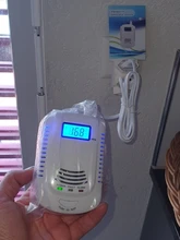 Detector de Gas 2 en 1, alarma de Gas Natural, propano, CO, con Sensor de fugas, con promoción de voz y pantalla LED