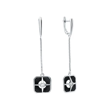 

Silver earrings with cubic zirconia sunlight sample 925