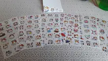 Mohamm-Lote de pegatinas planas de dibujos animados de animales, decoración creativa, Kawaii, papelería, 6 unidades
