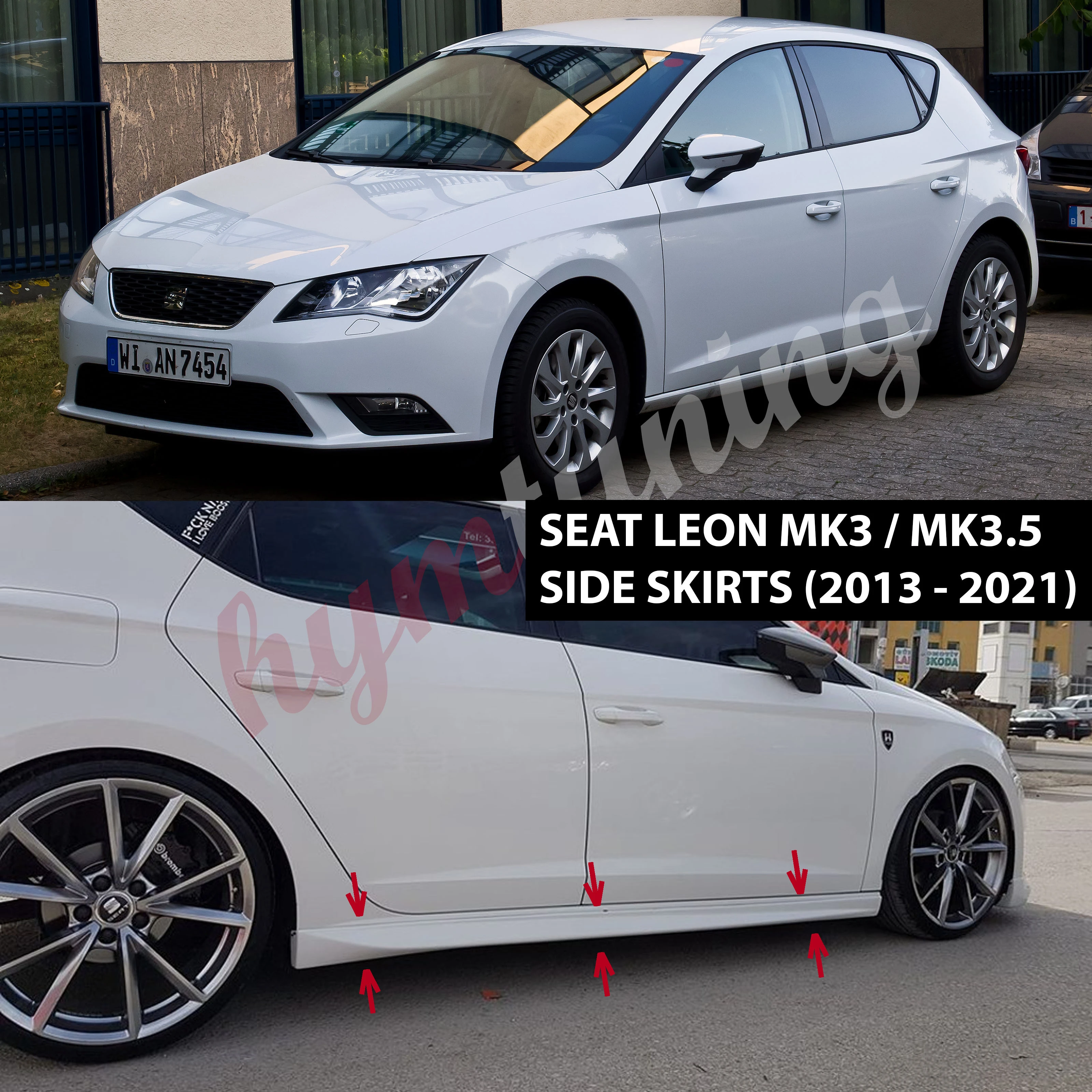 Faldones laterales para Seat Leon accesorio de parachoques lateral, Kits de carrocería, accesorios 2 piezas, 2013 2014 2015 2016 2017 2018 2019| | - AliExpress