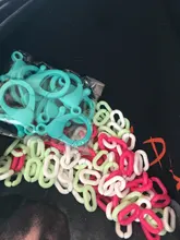 50 unids/lote 15x10mm acrílico cadena llaveros para collar pulsera de cadena de colores de plástico eslabones de la cadena de fabricación de la joyería