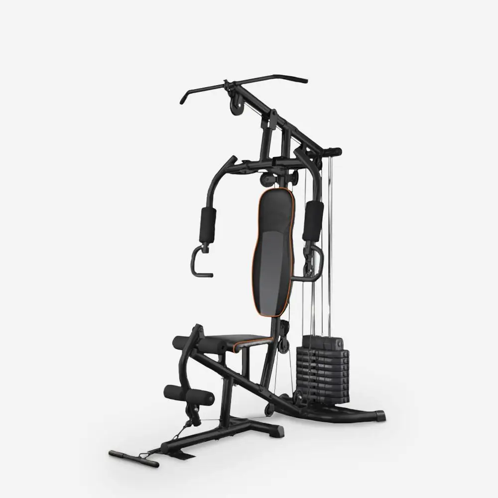 Musculation Multistation training machine with stirrup for legs pulleys