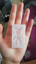 Moldes UV de silicona con forma de oso para joyería, moldes de resina para joyería, DIY, llavero, juguetes para niños