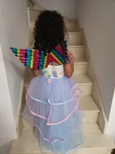 Vestido de verano de unicornio para niñas de 4, 6, 8 y 10 años, princesa disfraz de fiesta, 2020