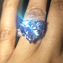 Sona-Conjunto de anillos de compromiso de Plata de Ley 925 y circonita cúbica de 8 quilates, para hombre y mujer, joyería Vintage para fiesta