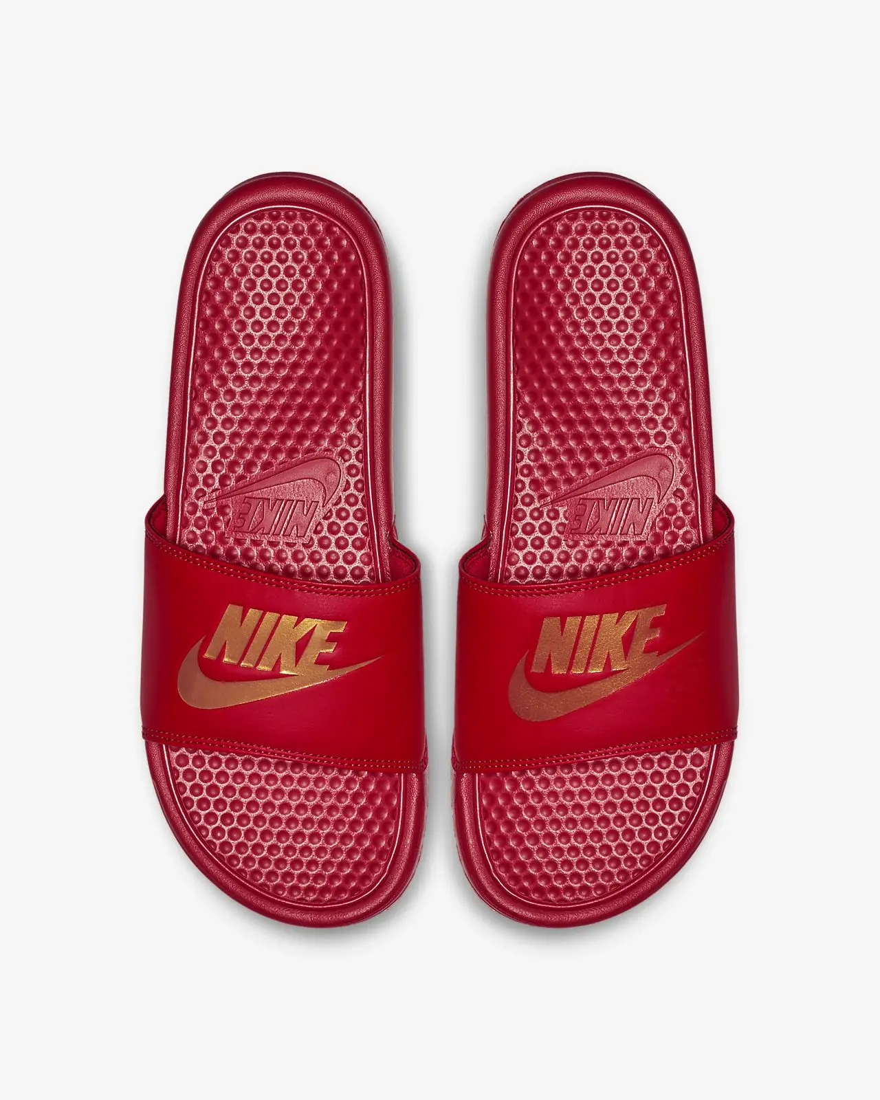 nike slides red and gold