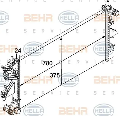 Радиатор FIAT DUCATO 2.3TD/3.0TD 06 HELLA 8MK 376 745-034