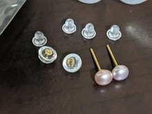 La Monada-pendientes de perlas naturales de agua dulce para mujer, de Plata de Ley 925, aretes de tuerca, plata 925