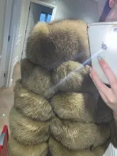 De invierno de la moda de cuero cálida capa natural abrigo de piel de zorro chaqueta de piel auténtica de zorro de invierno grueso abrigo cálido