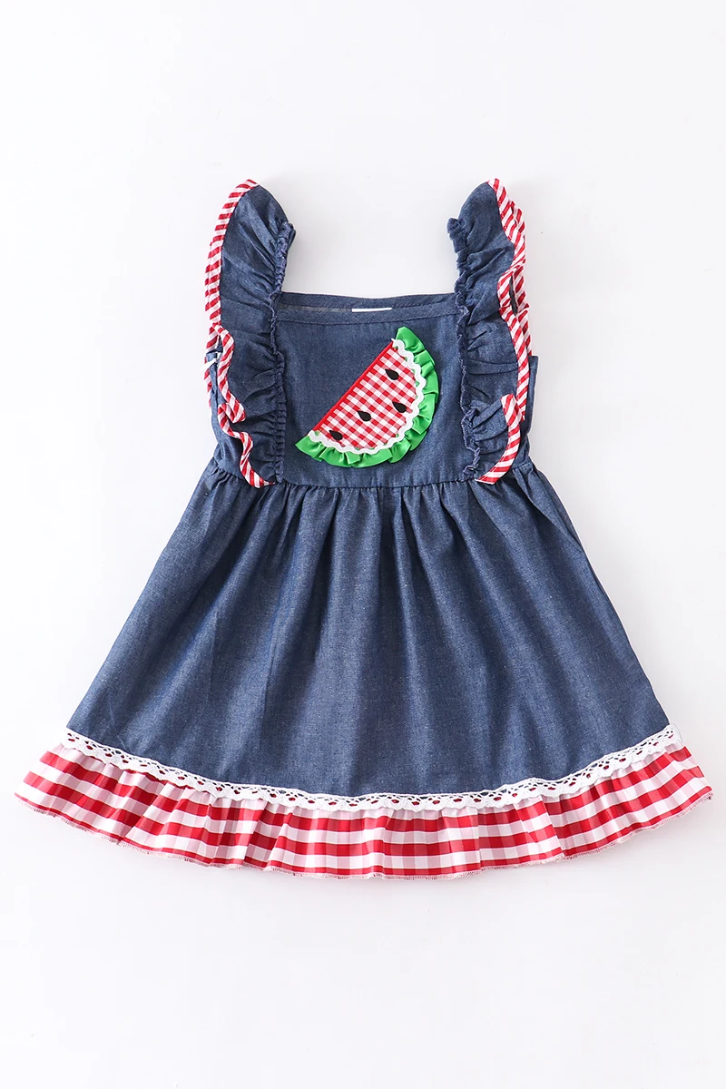 Girlymax Sibling Spring/Summer Baby Girls Dress Woven Romper Tutu Rainbow Floral Watermelon Kids Clothing angel baby suit