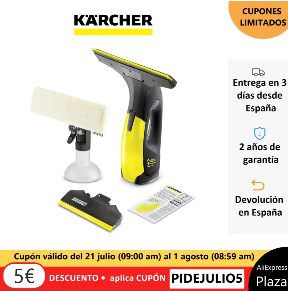 Kärcher Window Vac 2 Black Edition   Limpiador de cristales 1.633 426.0|Limpiadores eléctricos de ventana|   - AliExpress