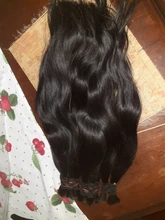Halo-extensiones de cabello humano brasileño virgen, extensiones de cabello Natural y liso de 100% Natural, de 1, 3, 4 mechones, 26, 28, 30 pulgadas, 8A