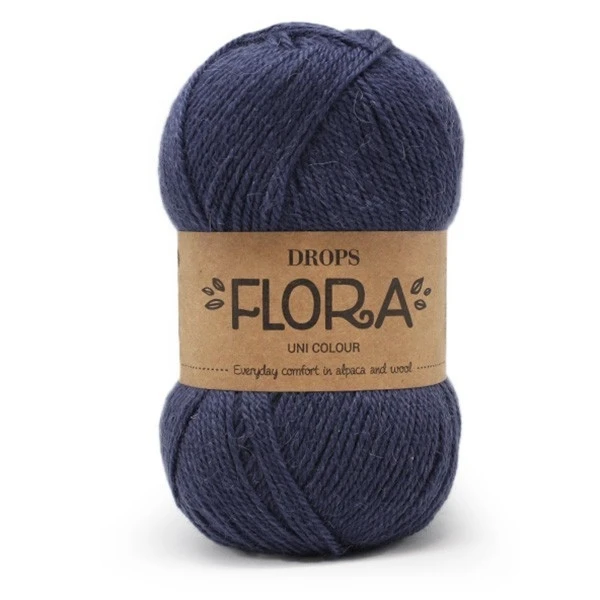 10 Indigo/индиго Пряжа DROPS «Flora» - Цвет: 10 Indigo/индиго