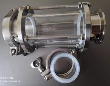 Stainless-Steel Sight Glass Diopter SS304 Fitting Homebrew 51mm-Pipe Sanitay-Flow 38mm