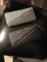 Cartera de almazuela de lentejuelas con purpurina para mujer, Cartera de monedero de cuero de PU larga para mujer y niña, regalos al por mayor, 2020