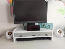 Bracket Monitor-Stand Riser 3-Drawer-Storage-Box organizer Desktop-Holder ORICO Multi-Function
