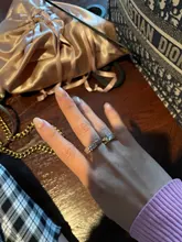 Anillo de compromiso de boda para hombre y mujer, sortija grande de acero de titanio y circón, oro de compromiso, regalo de San Valentín