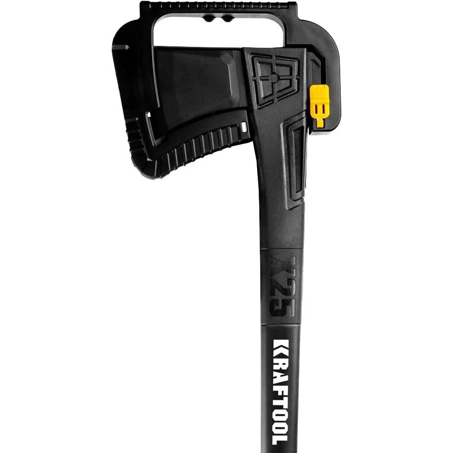 Топор KRAFTOOL 20660-25 Х25 (антикоррозионное покрытие; блокировка лезвия; выпуклый клин; отверстие под темляк; резиново