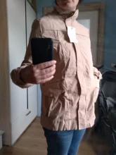 Doble capa Mujer cazadora 2021 nueva primavera otoño abrigo de moda de talla grande 3XL Stand-up Collar chaqueta forro 692