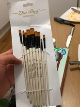 Pinceles para pintar con acuarela, accesorio de pelo, nailon, para manualidades, aprendizaje pintura al oleo, acrílica, suministros, juego de 12 unidades