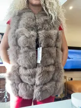 Vest Jacket Real-Fur-Coat Natural Winter Fashion Womens High-Quality Luxurious Fox-Fur