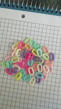 50 unids/lote 15x10mm acrílico cadena llaveros para collar pulsera de cadena de colores de plástico eslabones de la cadena de fabricación de la joyería