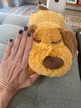 Lindo latido del corazón cachorro de conductividad juguete de entrenamiento mascota de peluche cómodo acurrucarse dormir