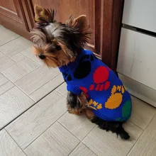 Sweater Bulldog-Outfit Chihuahua-Coat Knitted French Winter Dogs Warm for Small Pug-Clothing