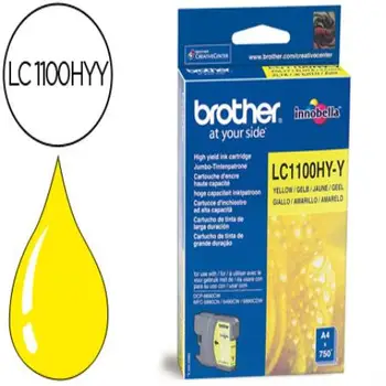 

Ink-jet brother lc-1100y yellow high capacity 750 pag 43423-LC1100HYY