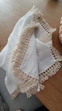 Manta de muselina de algodón con flecos para bebé, 2 capas, mantas con borlas para recién nacido, arrullo, cama, atrezos para fotografía de bebés, Toalla de baño para recién nacidos