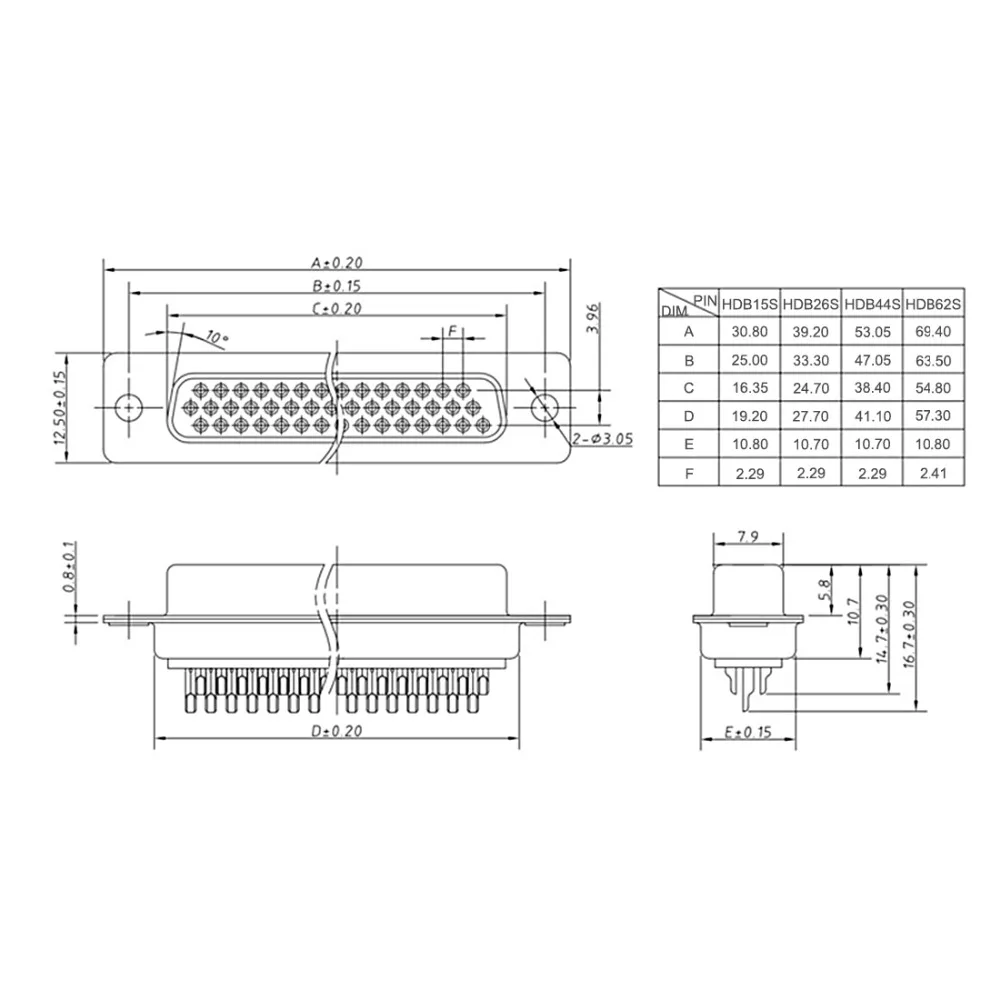 Uxcell 20 шт Connector разъем DB9 штекер/гнездо 9pin 15pin 2row/3row синий/черный порт терминальный адаптер Тип припоя