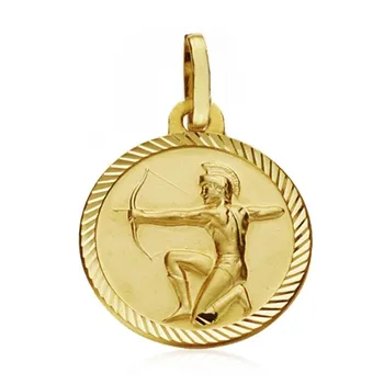 

Medal 18k gold horoscope Sagittarius 16mm. Zodiac sign [AA7416]