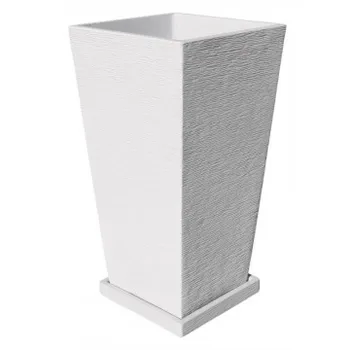 

Planter square Celebes 37x37x70cm. Concrete lightened lifelike white color