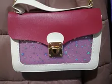 Mini bolso de hombro cuadrado pequeño para mujer, bandolera de mensajero de diseñador de lentejuelas de estrella a la moda, cartera de mano rosa