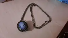 Pocket Watch Pendant Small Necklace Birthday-Gift Butterfly-Pattern Retro Little Flower