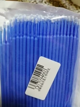 Juego de pinceles desechables para extensión de pestañas, kit de 100 unidades de cepillos para extensión de pestañas, microcepillos de hisopo, herramientas individuales de eliminación de pestañas, aplicadores